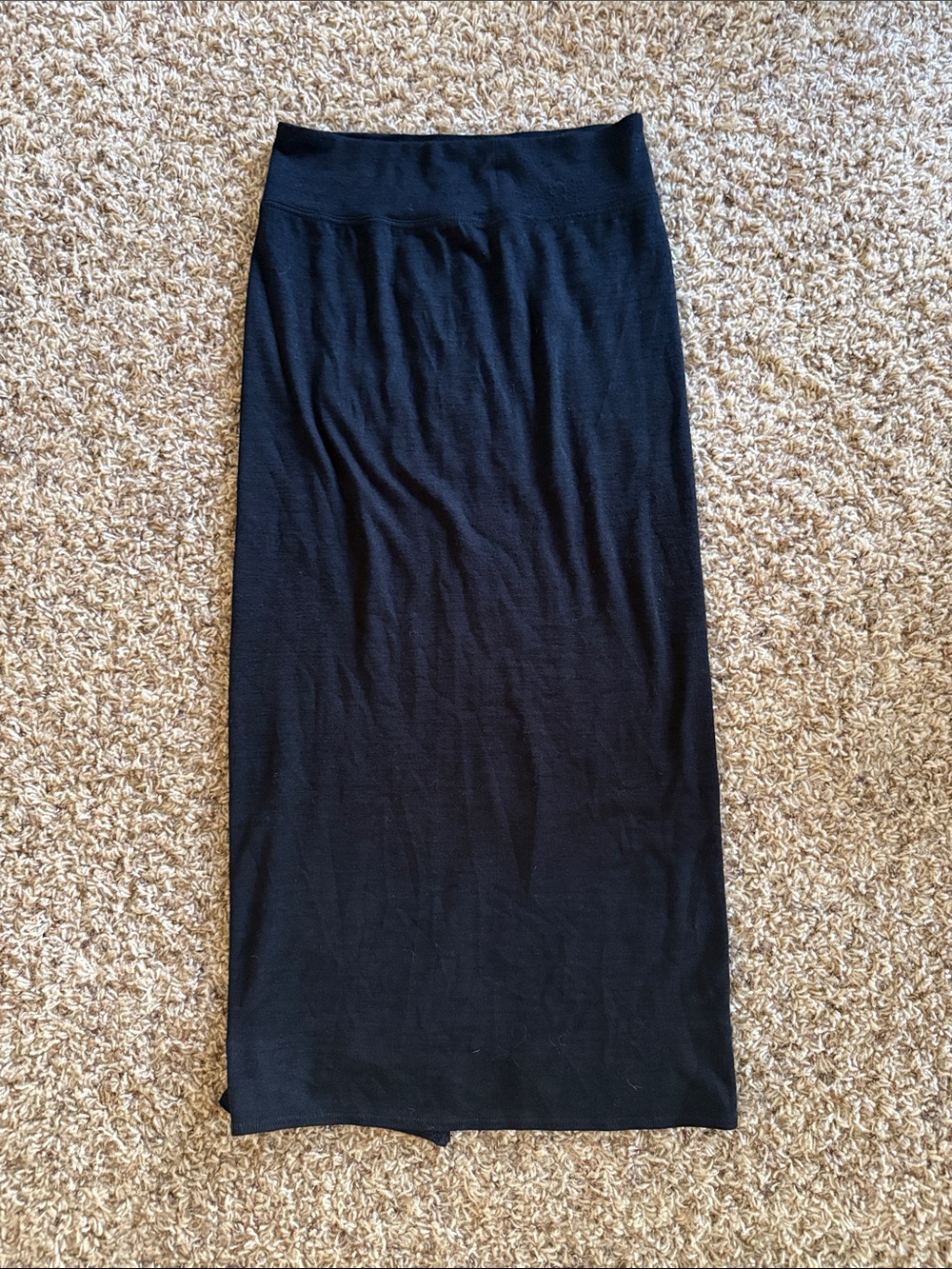 Wilfred Black Maxi Skirt with Stretch Waistband